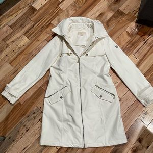Michael Kors white rain jacket. Size M